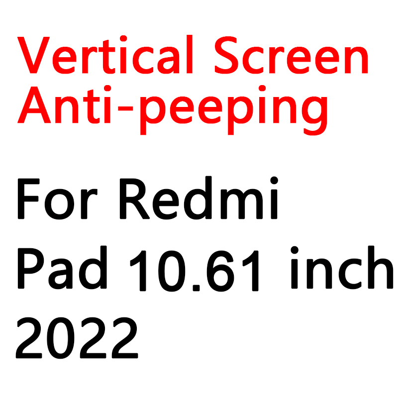 For Redmi Pad 10.6 SE 11" Xiaomi Mi Pad 6 11 Privacy Filter Screen Protector Mipad 5 Pro 12.4 Anti-glare/Anti-Peep/Anti-spy Film: Yellow