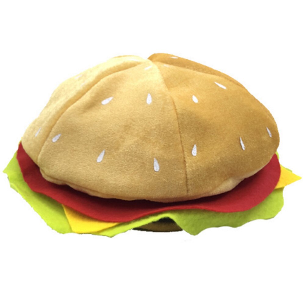 Sombrero de lujo de comida rápida para hombre y mujer, accesorio de disfraz para , Carnaval, Navidad, hamburguesa, festivo