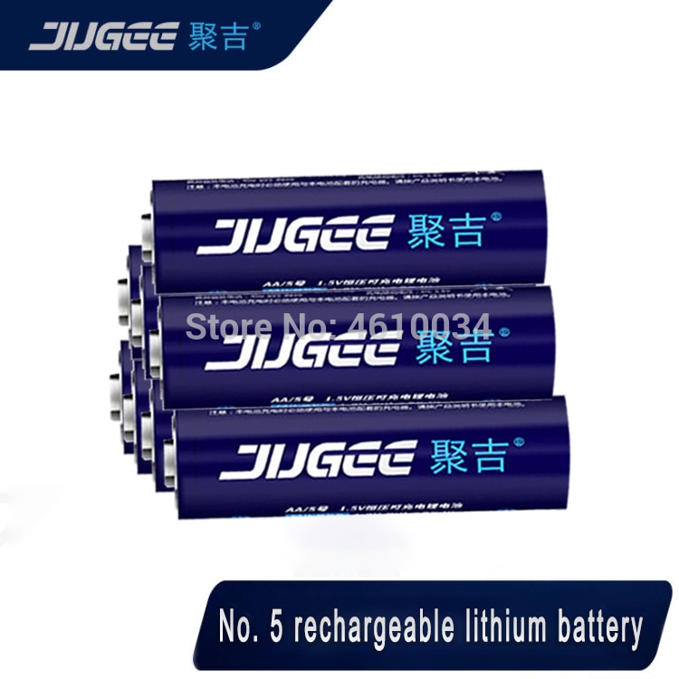 Jugee-batería recargable de iones de litio para micrófono ktv, pila de polímero de litio de 1,5 v, 3000mWh, AA, 8 Uds.