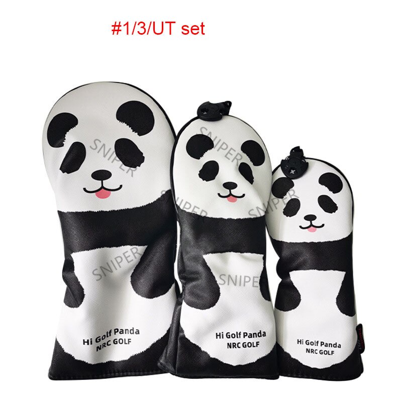 Golf Head cover Golf Panda Golf Driver Fairway Wood set Cartoon headcovers: 13UT