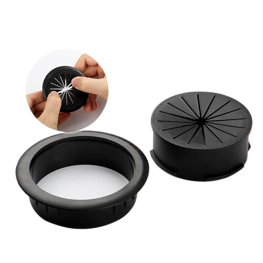1Pcs Desk Line Hole Cover 60mm Plastic Round Line Box For Furniture Cabinets Computer Desk Thread Hole Cover Office Accessories