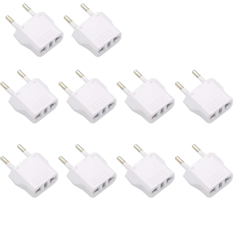 1-50 stk. eu-pluggadapter cn au jp usa til eu-pluggadapter reiseadapter elektrisk kr europluggkonverter strømuttak ac-uttak: Grå / Japan plugg