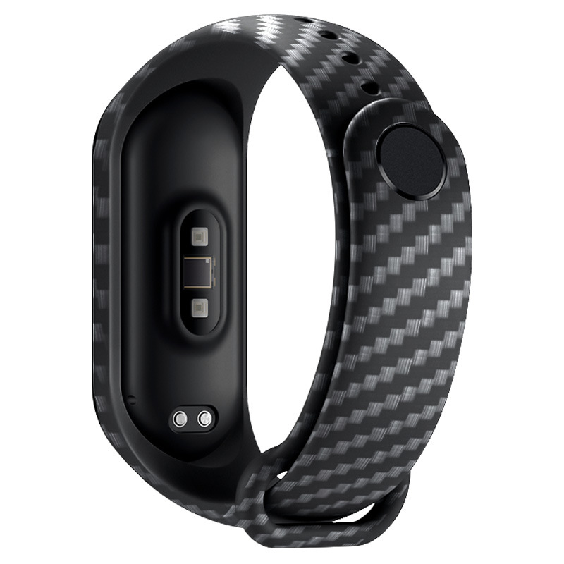 Correa de fibra de carbono para Xiaomi Mi Band 7 nfc pulsera smartwatch MIband 5 pulsera de silicona correa Mi Band 4 5 3 6 Accesorios
