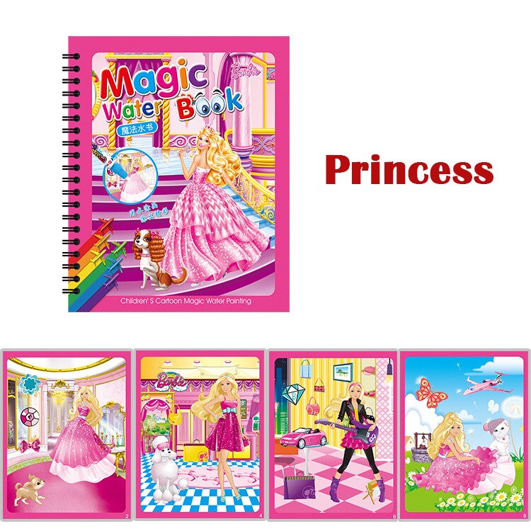 Cartoon Magie Wasser Zeichnung Buch Färbung Malerei Montessori Spielzeug Für Kinder Magic Pen Zeichnung Bord Eduactional Kinder