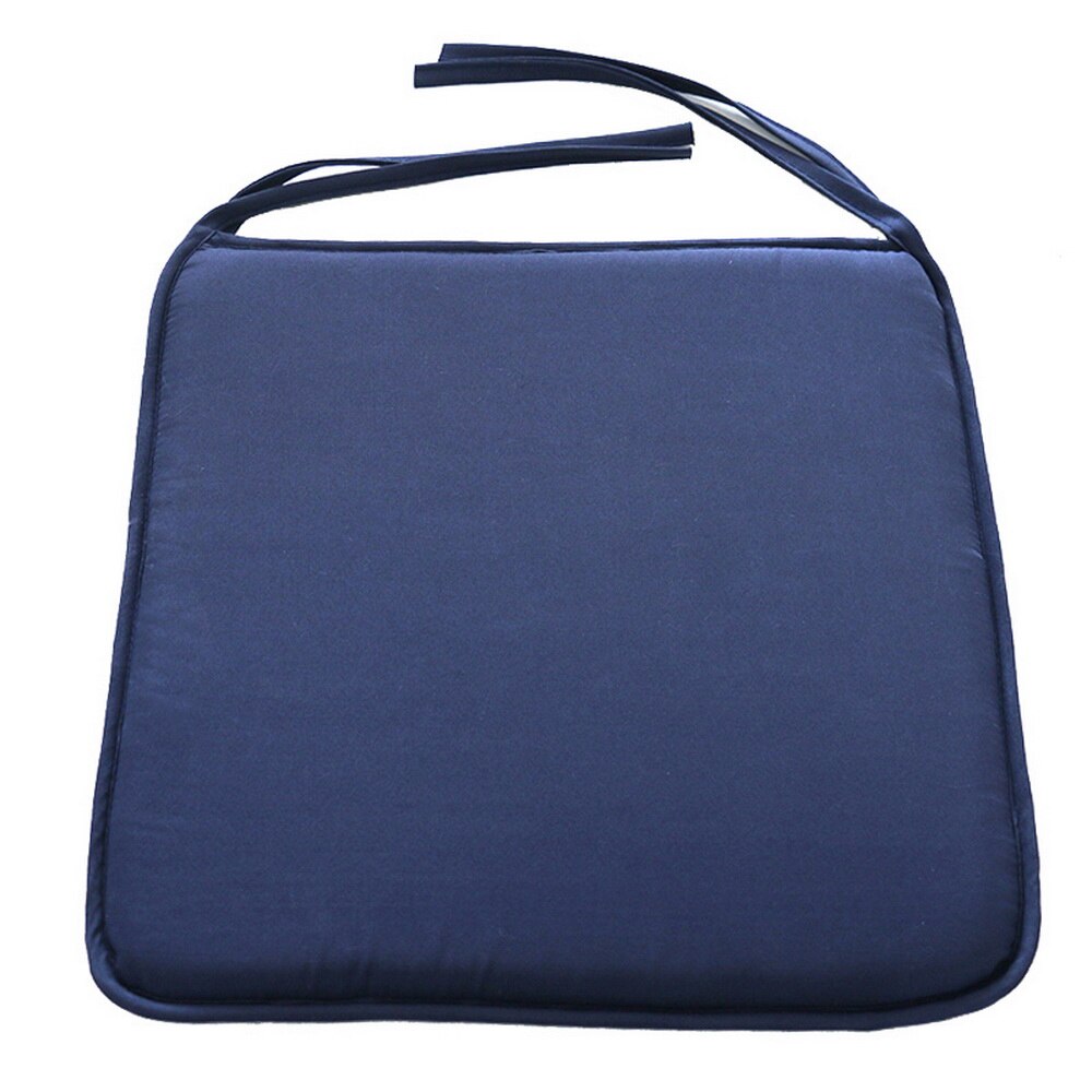 Chair Cushion Square Seat Pad Chair Pad Outer Shell Filling Dining Chair Cushion with Ties Seat Cushion Non Slip Dinging Chair: marine