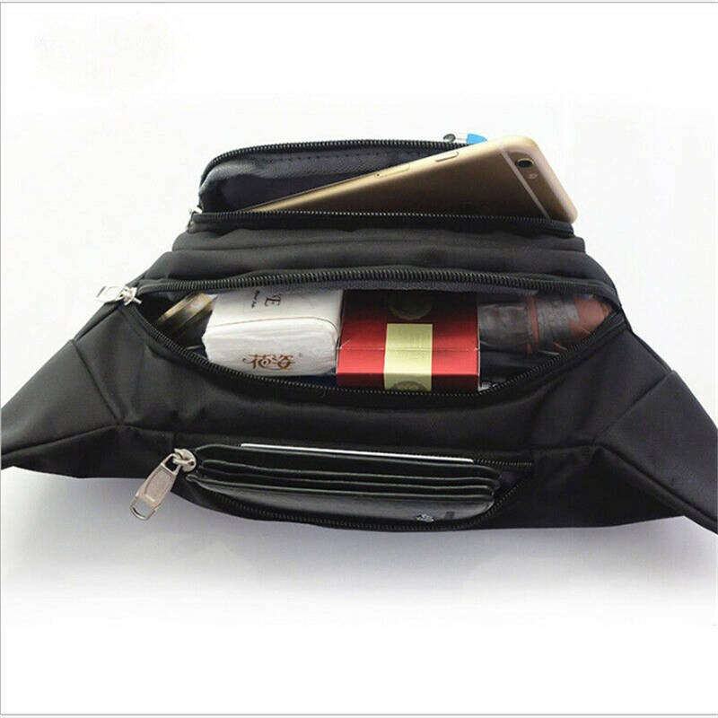 Casual fanny pack herre dame midje pakke belte bag travel sport rumpe bag