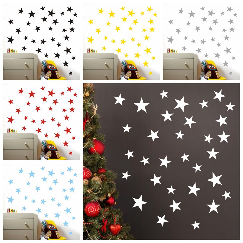 Taille mixte étoiles bricolage étoile Art miroir autocollant mural acrylique Stickers Muraux pour salon chambre autocollants Muraux Adesivos De Pare-brise