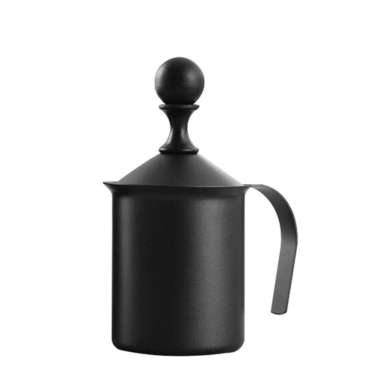Konco-Espumador de leche portátil y potente, máquina para hacer capuchino, Lattes, a prueba de balas y café Keto, hecho a mano: black / 400ml