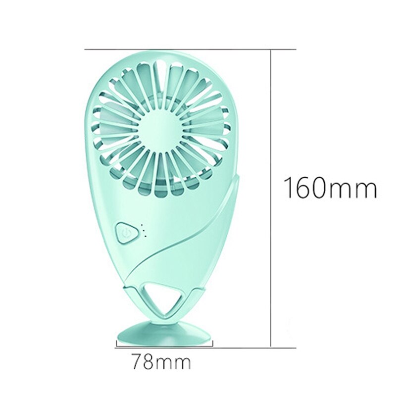 USB Hand Held Fan Portable Desk Fan Cooling Fan 3 Speeds Adjust with 300MAh Rechargeable Battery