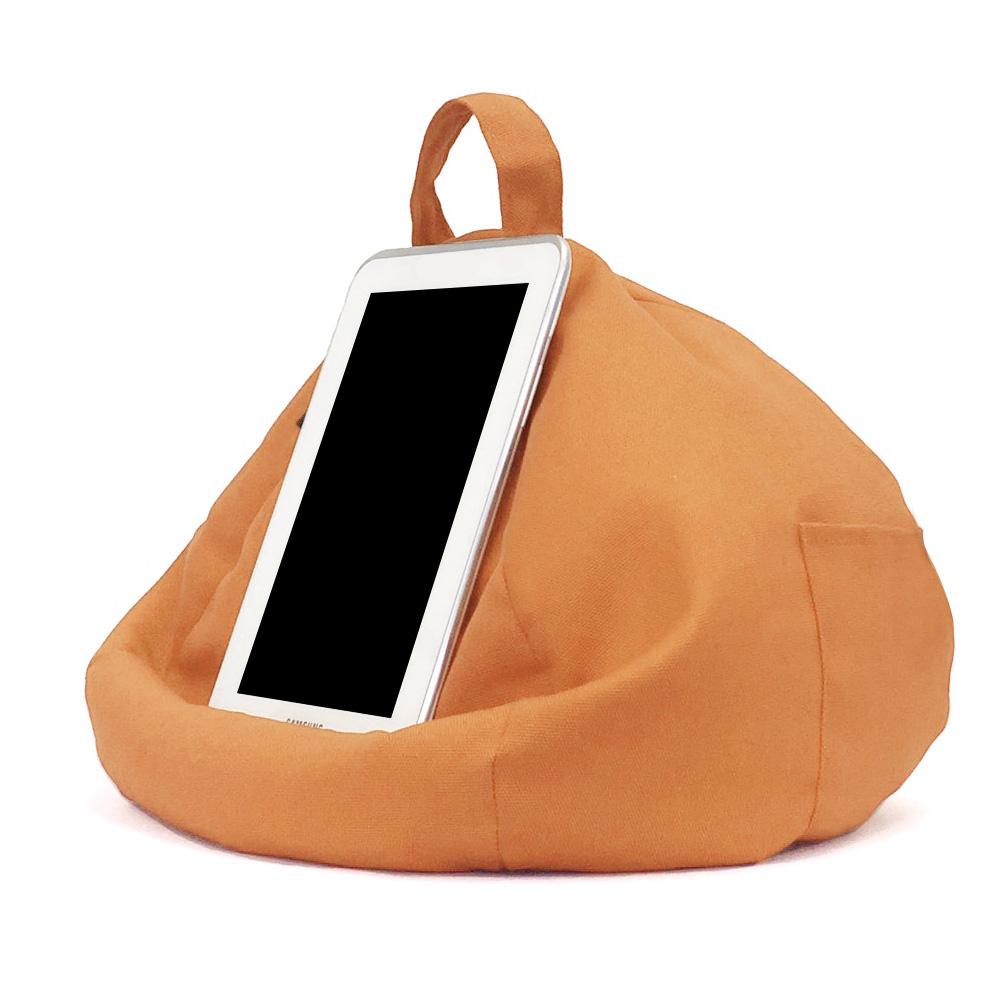 Multifunktions bærbar sækkestol imiteret hamp bil hjem pude tablet pude til ipad iphone læsning beslag pudeholder