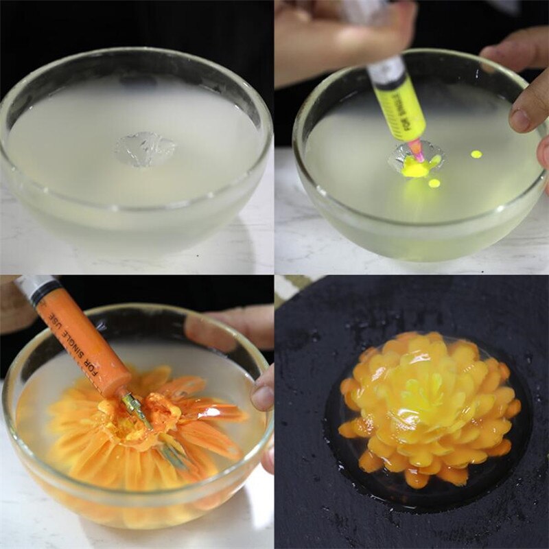 10PCS Flower Jello Jelly Art Needles Tools Jelly Cake Gelatin Pudding Nozzles Cake Dessert Tools Baking Pastry Decor Tips Tool