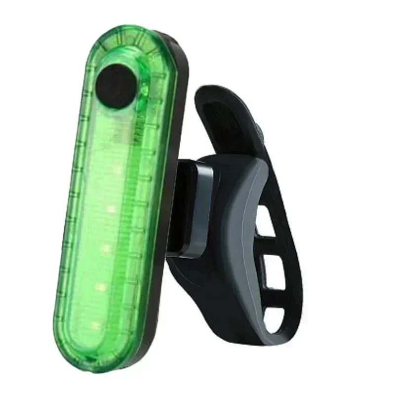 Cykel baglygte usb genopladelig cykellys sikkerhedsadvarsel cykling vandtæt led lampe lommelygte: Lysegrå
