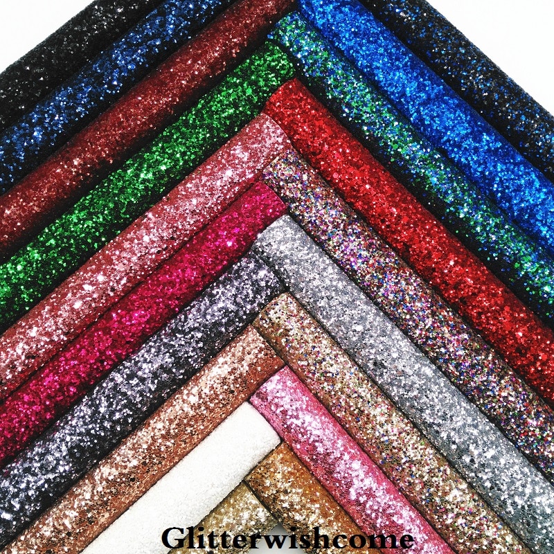 Glitterwishcome 30 x 134cm mini rullavinyyli jousille, paksu glitter nahkakangasvinyyli yhteensopivalla pohjalla jousille , gm078