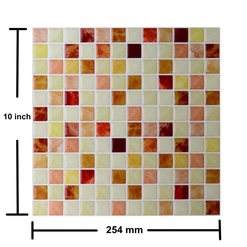 Vividtiles papier peint vinyle imperméable à la colle | Carreaux muraux en brique mosaïque argentée 3D écorce et bâton-1 feuille