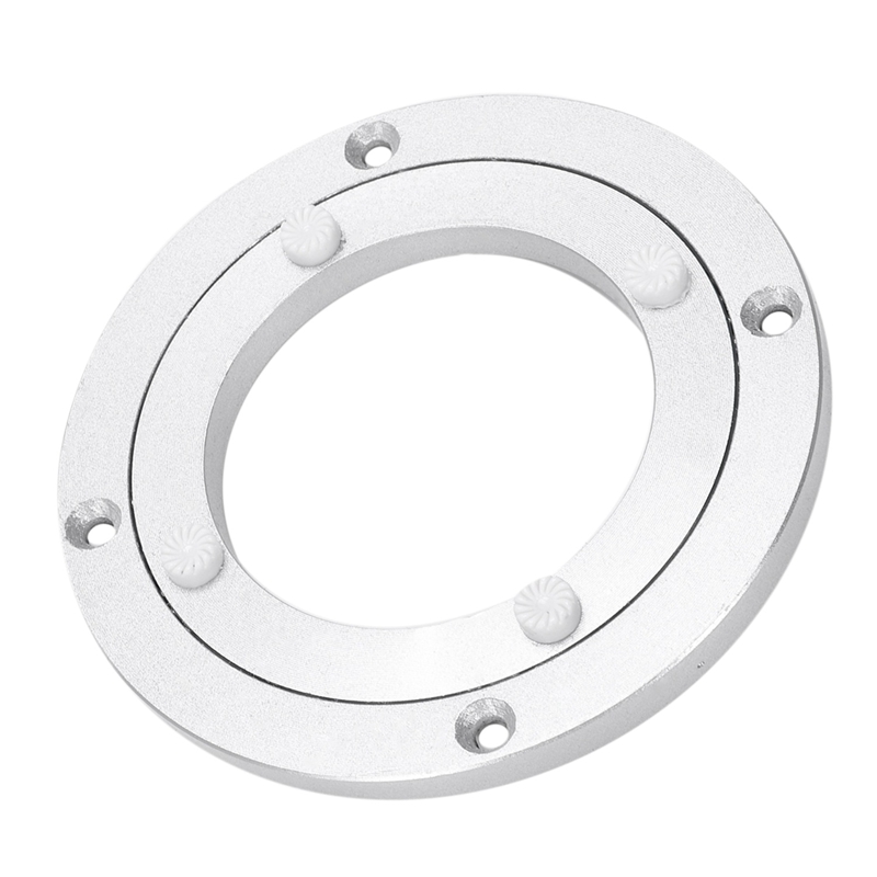 Aluminium Rotating Turntable Bearing Swivel Plate 5 Inch Silver