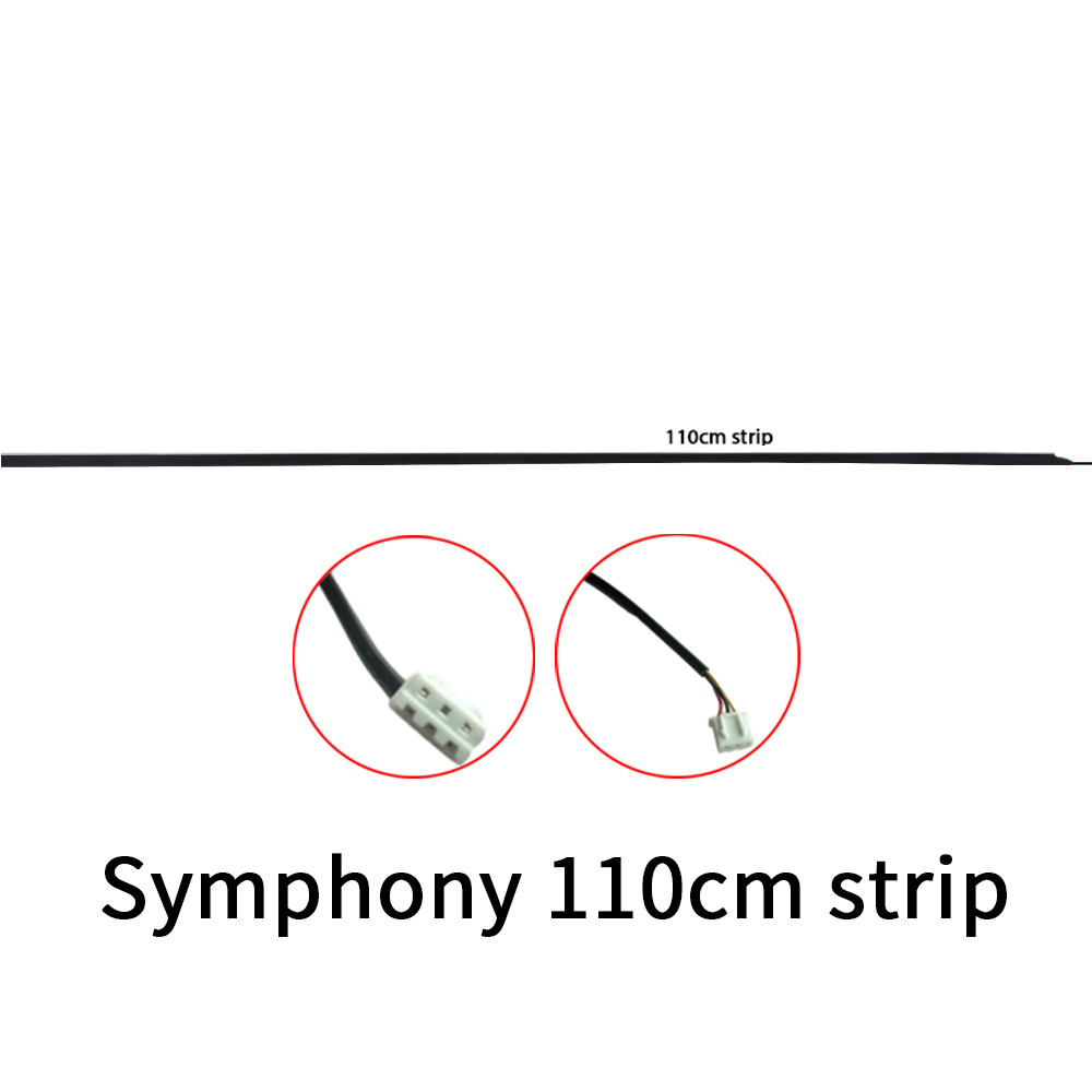 Full Colors Streamer Symphony RGBIC Omgevingslichtaccessoires 3-draads LED-strip (RGB deur/opslag/voetlicht 4-draads) "LED-lamp" app: Crystal Blue