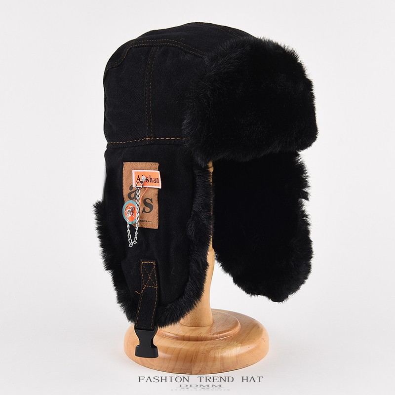 Bomberhoed Mannen Vrouwen Dikke Warme Russische Ushanka Bontmuts Mode Mannelijke Vrouwelijke Muts Zwart Grijs Oorklep Ski Russische Cap