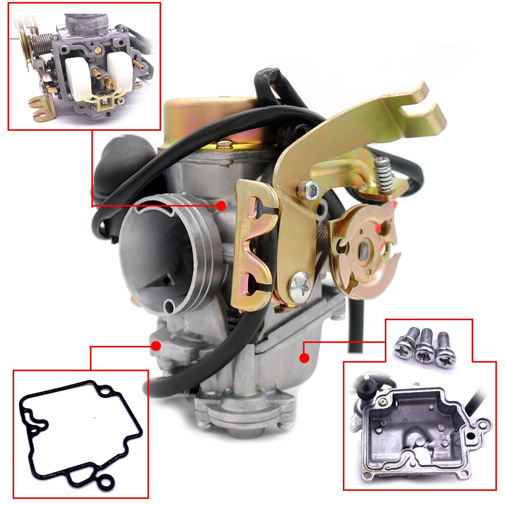 Runtong, carburador de 30MM, motocicleta de repuesto de 4 tiempos Carb Keihin para Scooters Atv con GY6, 150-250CC, tanque VOG, escúter de 300cc