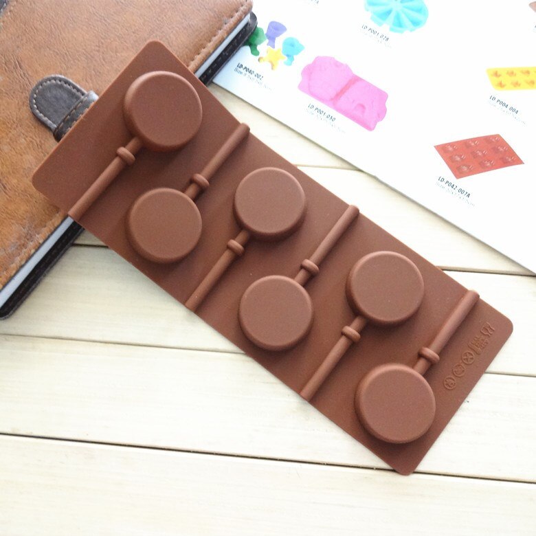 Rund silikon godis klubba formar hjärta munk choklad pop kakform bakform choklad tvål form tårta dekorera: 3.5cm omgångar
