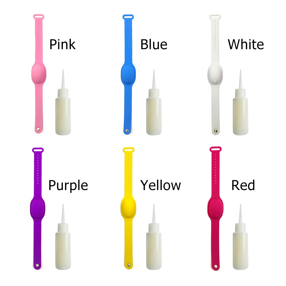 Draagbare siliconen armband alcohol desinfectiespray polsband dispenser handdesinfecterende gel houder horloge armband voor volwassenen/kinderen