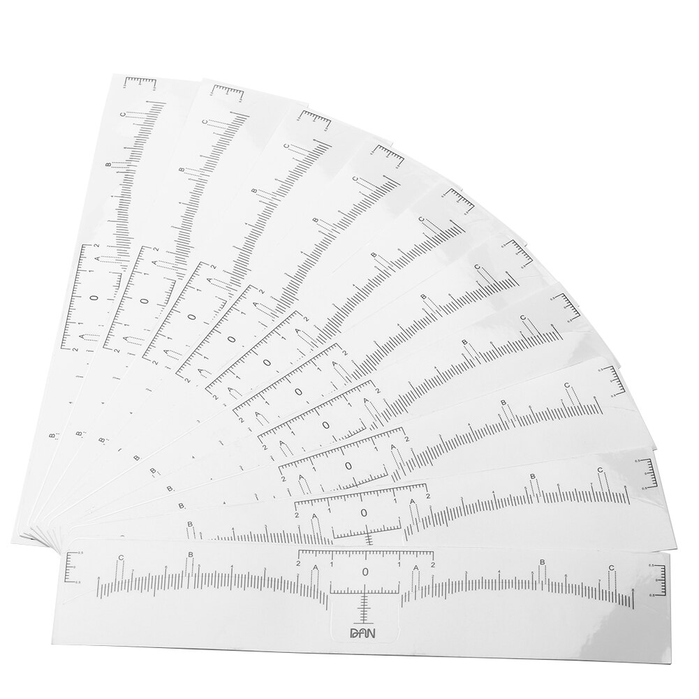 10 stuks wenkbrauwverzorgingssjabloon, permanente wenkbrauwmeter, sticker, tatoeage-make-uptool, wenkbrauwmeter, wenkbrauwmeter