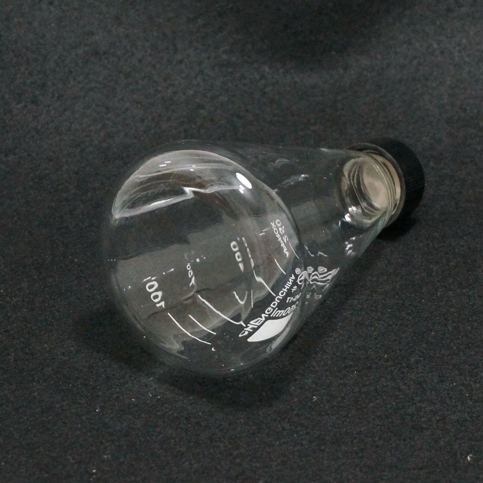 250ml Borosilicate Glass Conical Erlenmeyer Flask with Cover For Chemistry Laboratory