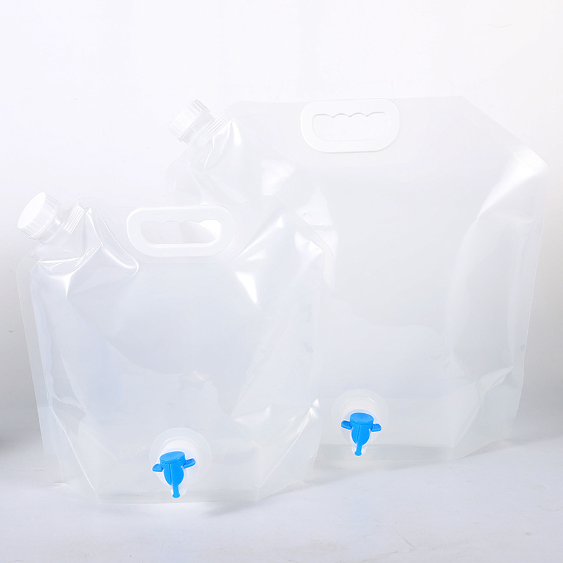 Outdoor Waterzak Opvouwbare Folding Inklapbare Drinken Kamp Koken Water Container Bag Carrier Auto Watertank Opvouwbare Portabl: Transparent 10L