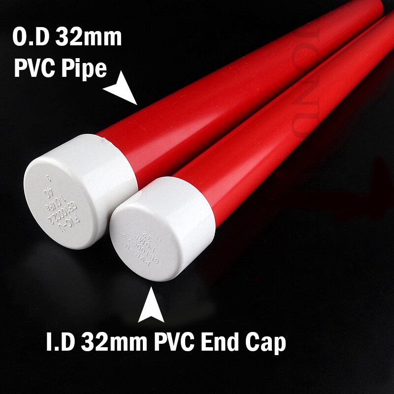2Pcs Size 20~200mm PVC Water Supply Pipe End Plug Aquarium Fish Tank Water Supply Pipe End Cap Garden Watering Pipe Connector