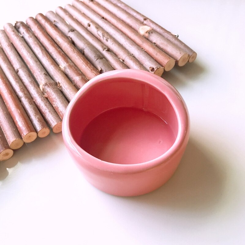 Cuenco de comida para hámster, cuencos de cerámica para alimentación de animales pequeños, plato de agua para roedores, novedad de