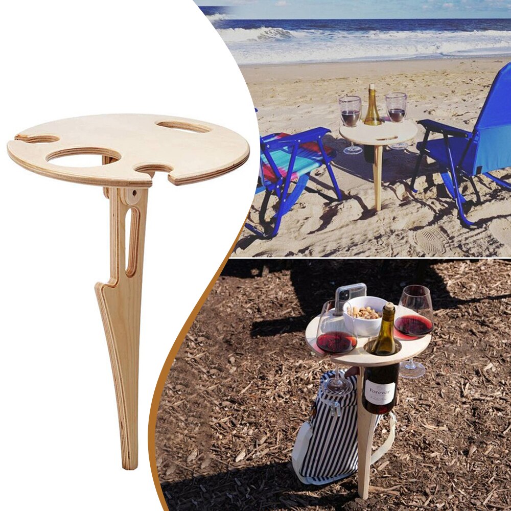 UPKOCH Picnic houten klaptafel picknickmand tafel: draagbare wijn picknicktafel 2-in-1 picknicktafel - opbergmand opvouwbaar strand camping tafel voor ? ruimte klaptafel picknickmand