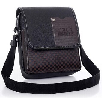 Laagste Prijs Pu Leer Mannen Tas Mode Mannen Messenger Bag Kleine Business Crossbody Schoudertassen A40-293: Black