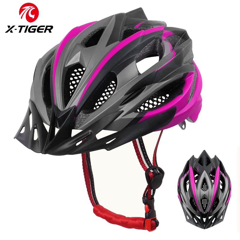 X-tiger kvinde cykelhjelm integral-mold cykel mountainbike hjelm ultralet cykelhjelm eps+pc cover mtb cykelhjelm
