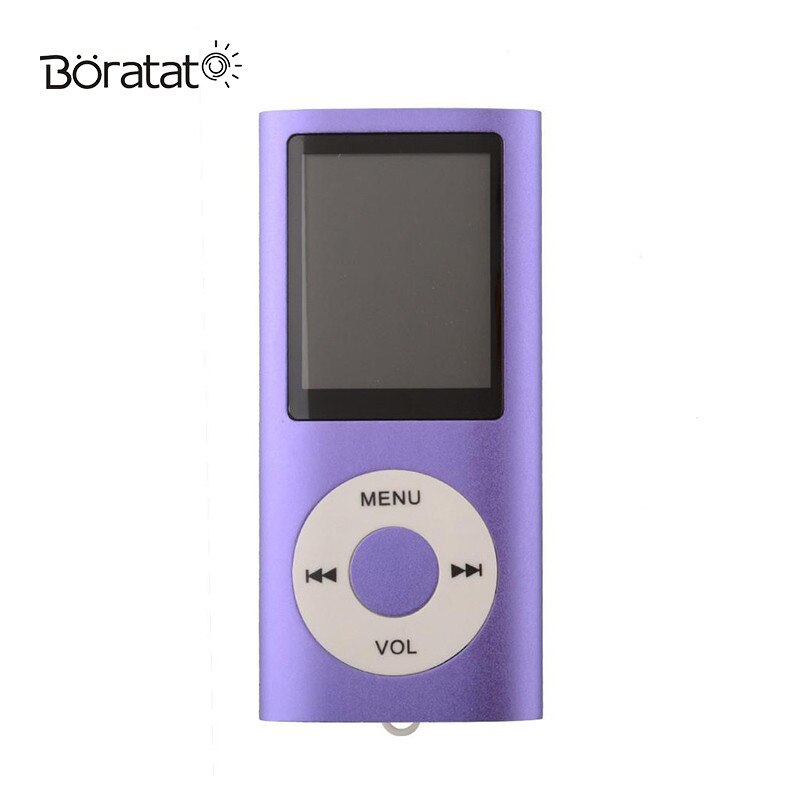 Mp3 soittimen walkman 4th lcd-näyttömuisti stereomusiikkiväline fm-radio amv e-kirja urheiluvideosoitin: Violetti