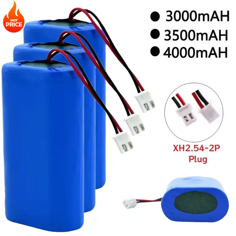 7.4v 18650 bateria 2s1p baterias xh2.54 plug 3000mah 3500mah 4000mah bateria recarregável plug + pcb