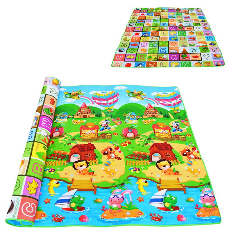 Alfombrillas educativas para juegos de bebé, 1cm de grosor, 1,8 m 2m x, alfombra de Material de espuma EVA para juegos de alfabeto de aprendizaje, Alfombra de gimnasio para escalada de niños: farm letters / 180cmX150cmX1cm