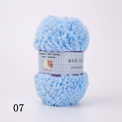 Mjukt slätt garn babystickning ullgarn tjockt garn fiber sammetsgarn handstickat ull virkgarn för gör-det-själv-tröja: 07