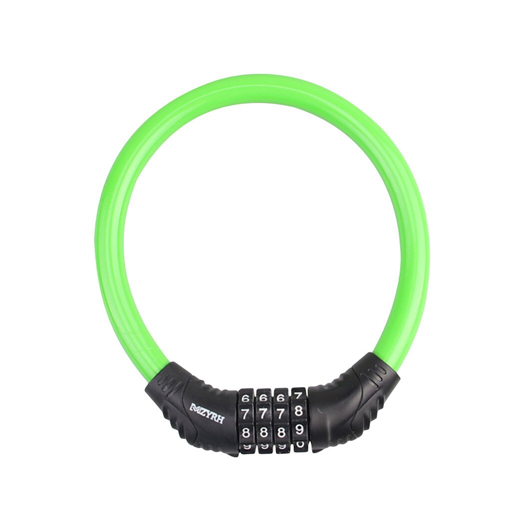 Fietsslot Kabel Sloten Voor Fiets Heavy Duty Combinatie Chain Security Digitale Outdoor Fiets Accessoires Camping Gereedschap # LR1: green