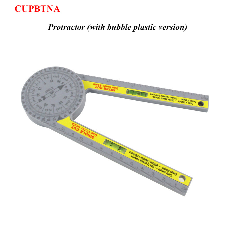 CUPBTNA 360 Degree Protractor Metal Angle Finder Goniometer Angle Ruler Stainless Steel Woodworking Tools Rotary Measuring Ruler