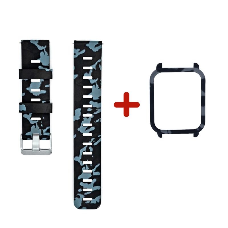 1Set Weiche Silikon Armband Handgelenk Strap Harte PC Schutzhülle Shell Haut Protector für Xiaomi Huami Amazfit Bip Bit jugend Sma