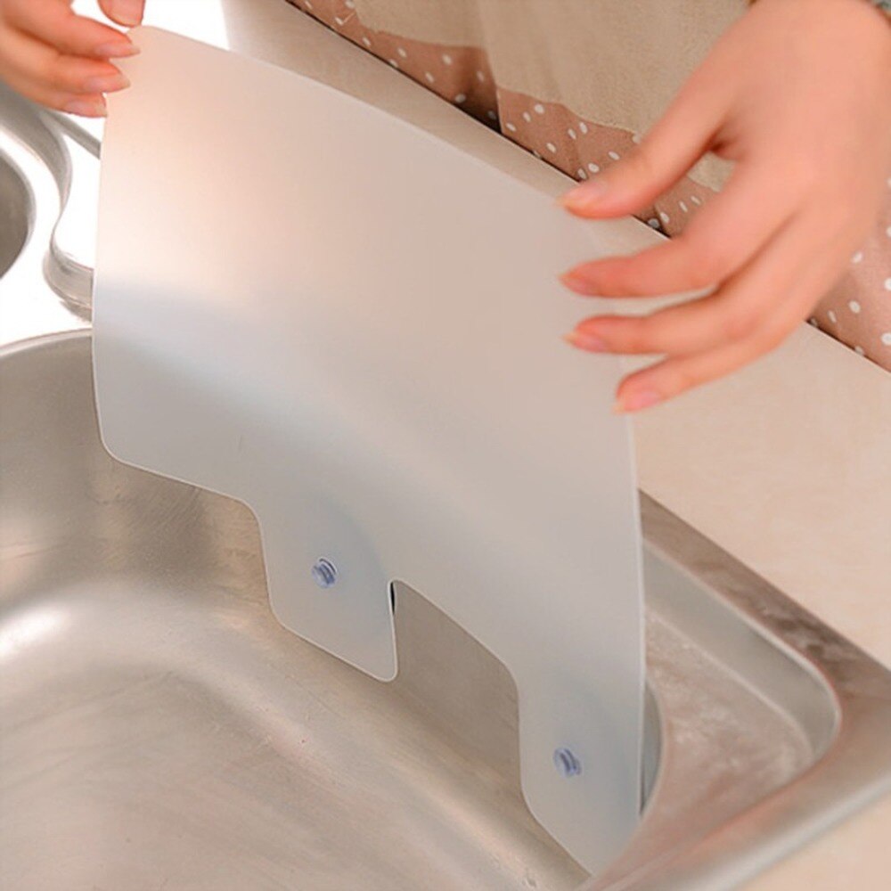 Protectores contra salpicaduras de agua para fregadero de cocina, pantalla impermeable para lavar platos, frutas y verduras, tablero antiagua, solapas de PVC, 1 unidad