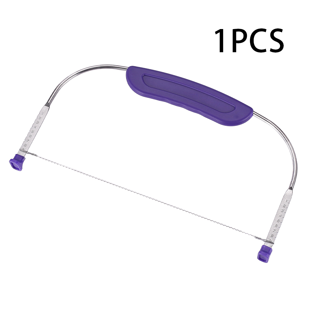 Adjustable Stainless Steel Cake Slicer Kitchen Accessories Single Line Cake Layerer Bakeware Bread Slicer Pastry Cutting Tools: PURPLE