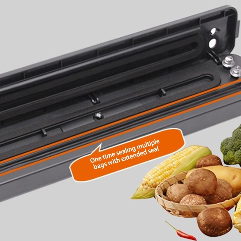 Kitchen Vacuum Food Sealer Automatic Commercial Household Food Vacuum Sealer Packaging Machine Include 10Pcs Bag