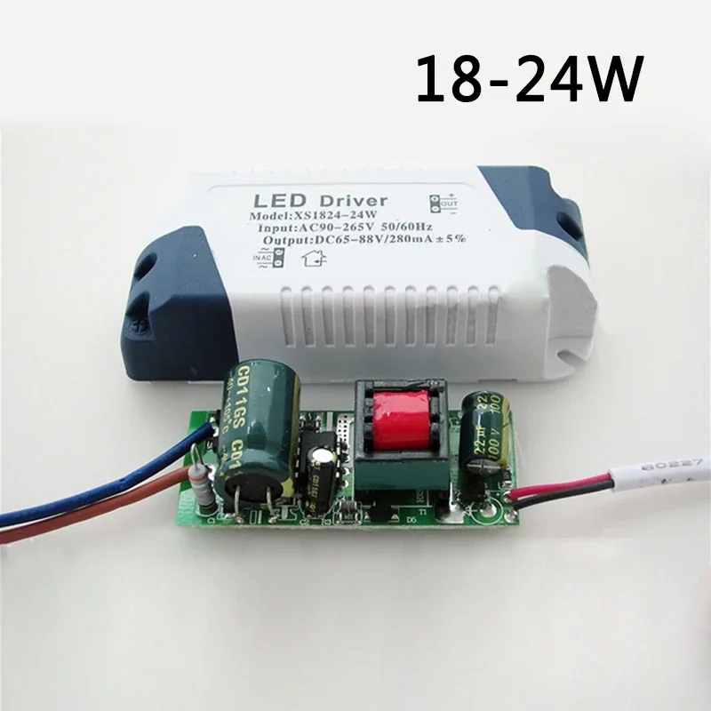 LED Driver AC110V-220V Naar DC 12V 24V Verlichting Transformator LED-paneel Lamp Voeding Adapter 3W 4-7W 8-12W 13-18W 18-24W: Goud