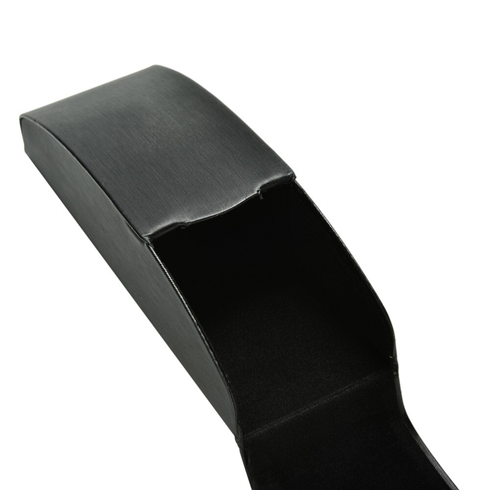 Zwart Lederen Brillenkoker Voor Mannen Waterdichte Hard Frame Lenzenvloeistof Case Vrouwen Leesbril Doos Zwart Spektakel Gevallen