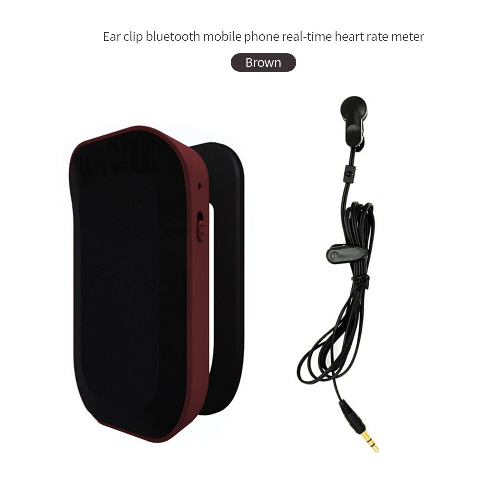 Bluetooth Hartslagvariabiliteit Monitor Bruin Ear Clip Hartslagsensor Hrv Monitor Mobiele Telefoon Real-Time Hartslag monitor