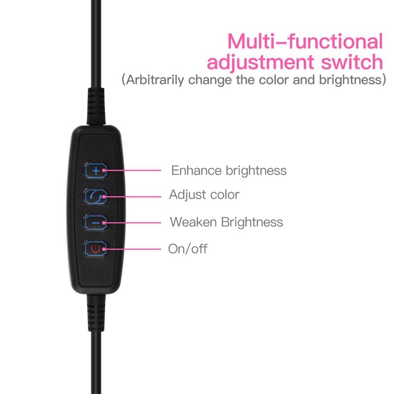 Ledビデオ写真selfieリングライト調光クリップデスクトップ照明電話ホルダーusbリングランプ化粧selfie