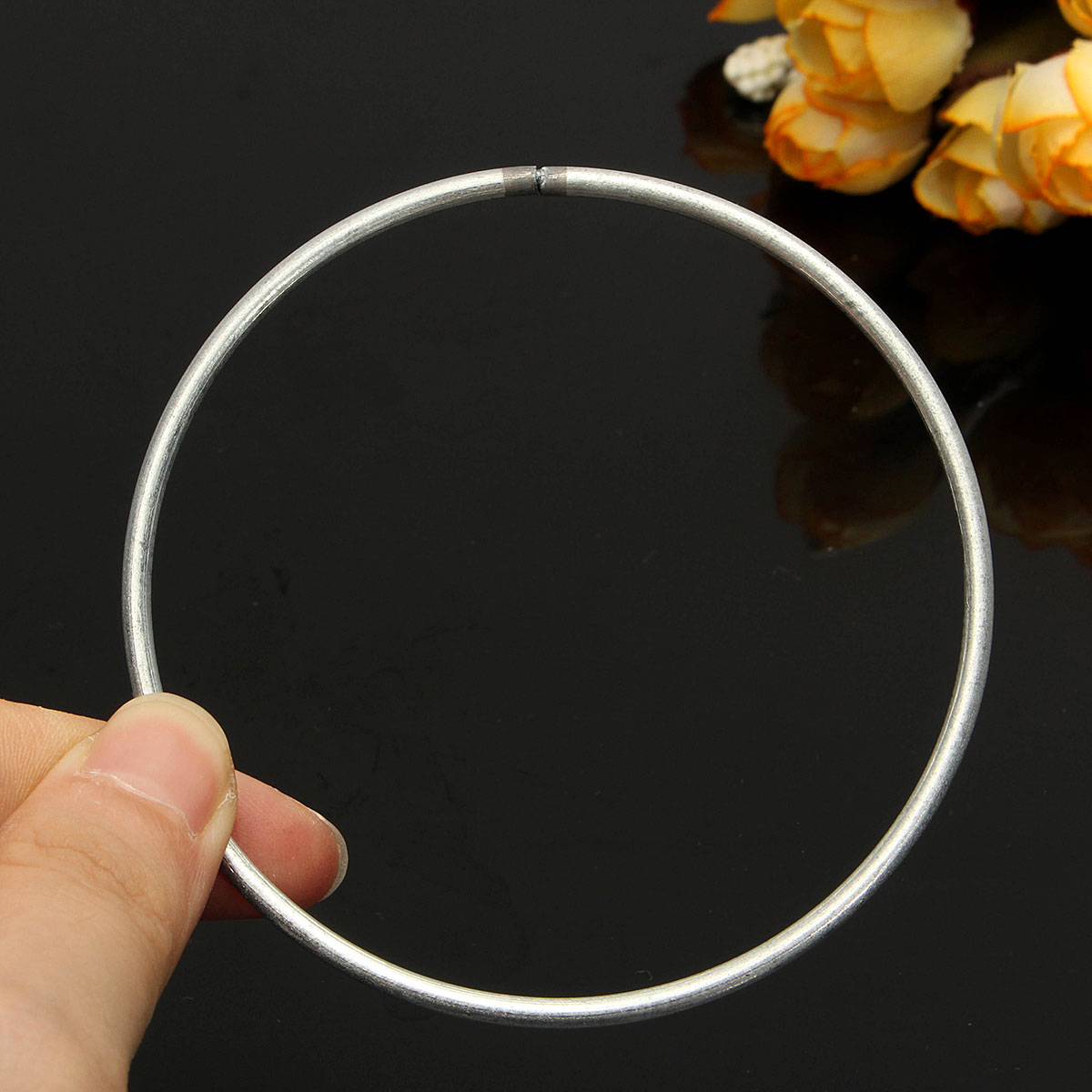 DIY Dre am Catcher Round Hoop Metal Ring For DIY Manual Handmade Folk Art dre am catcher Craft Accessories nordic decoration: 80mm