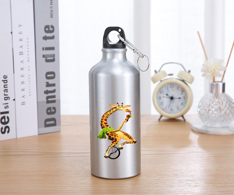 en aluminium paille bouteille d'eau mignon Animal tasse à boire Portable grande capacité pour Sport Camping randonnée tasses de mélange: SW1540