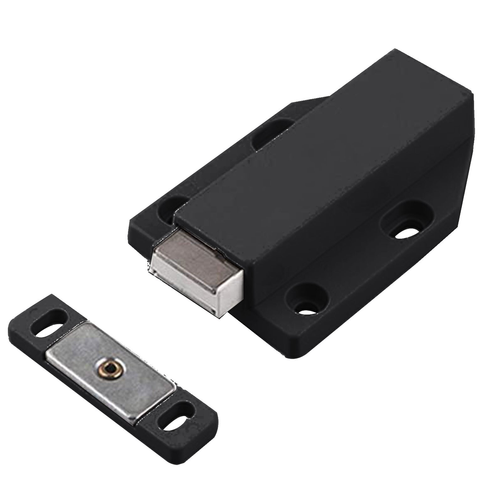 Onzichtbare Self-Elastische Rebounder Magnetische Kabinet Grote Deur Push Release Klink Push To Open Magnetische Deur Lade Kast Vangst: Black