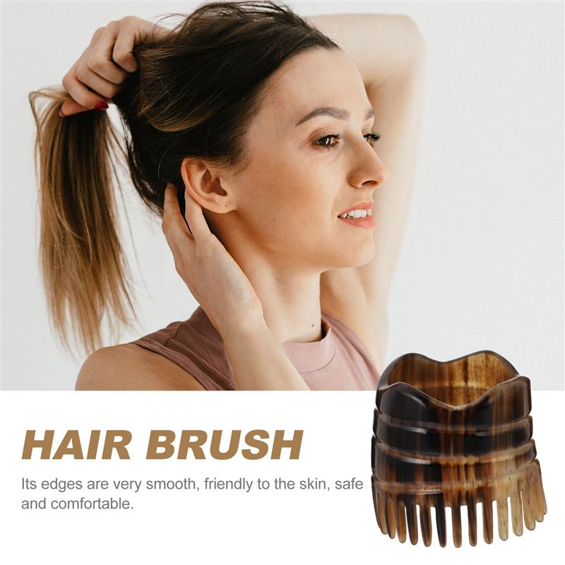 1 Pc Head Massage Comb Horn Shampoo Brush Hair Scalp Comb Head Massage Comb Wide Teeth Massage Brush